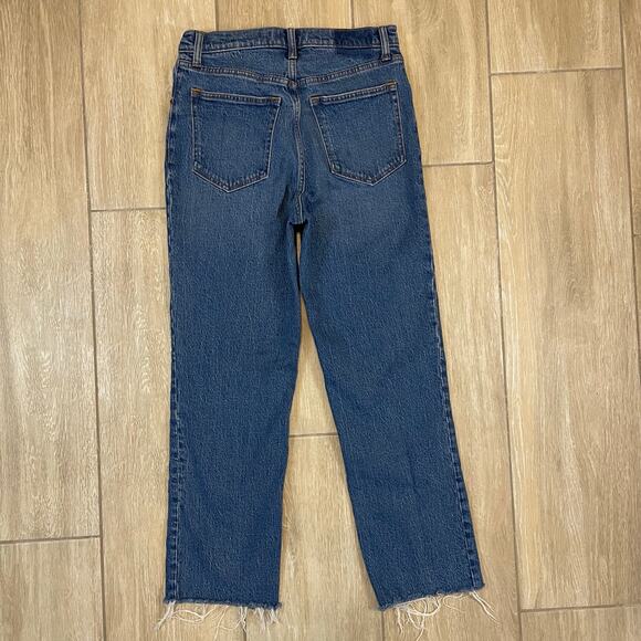 Abercrombie 90s Straight Ultra High Rise Jeans Size 28 Frayed Hem Vintage - Picture 2 of 9